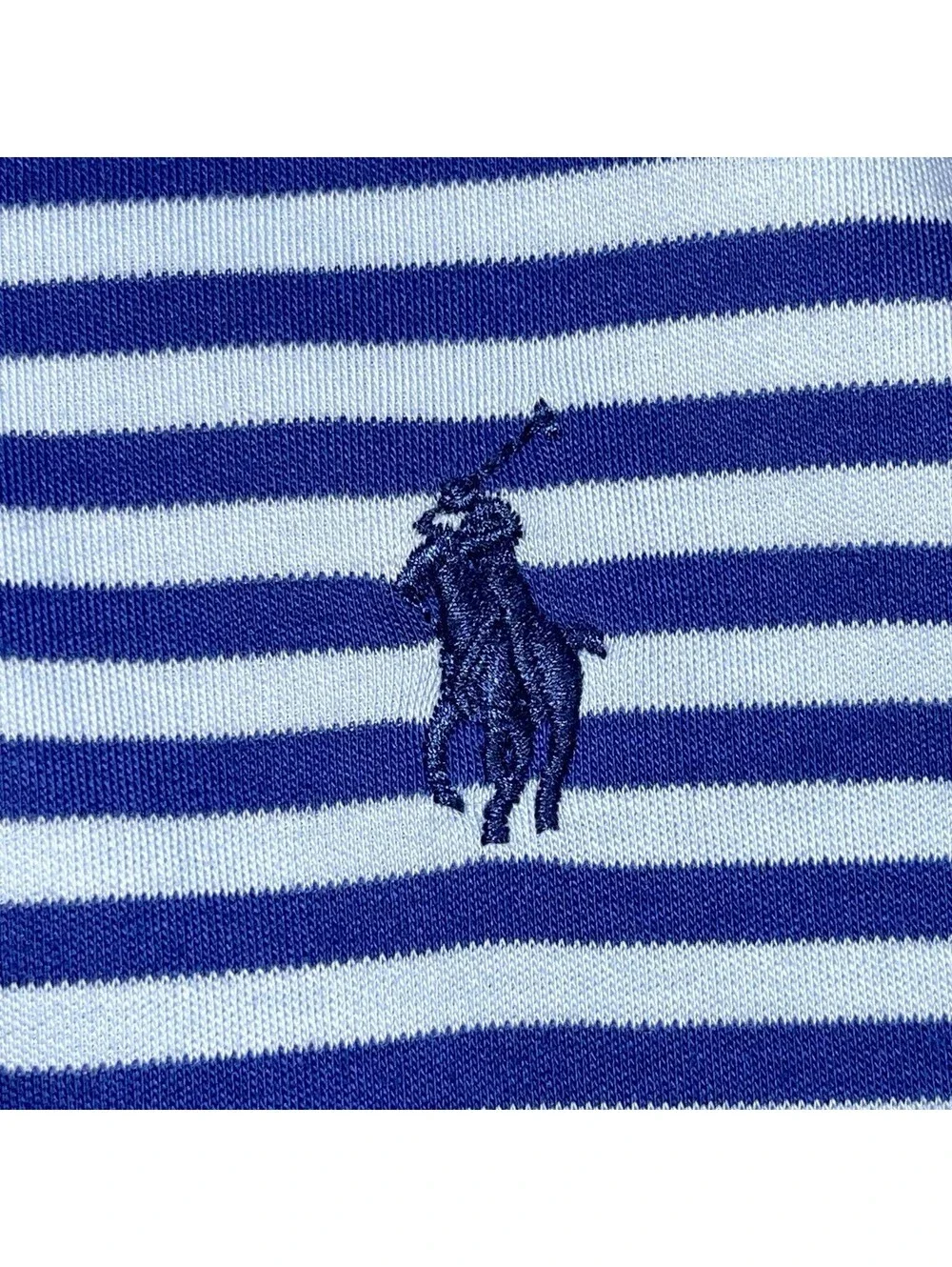 Polo Golf Ralph Lauren Classic Fit Blue Striped Navy Pony Mens XXL Preppy